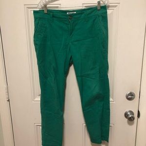 Green ankle length old navy pants